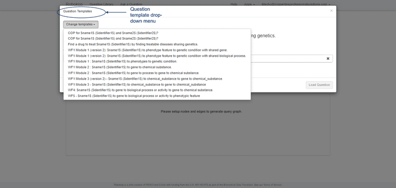 Create new questions using the question templates