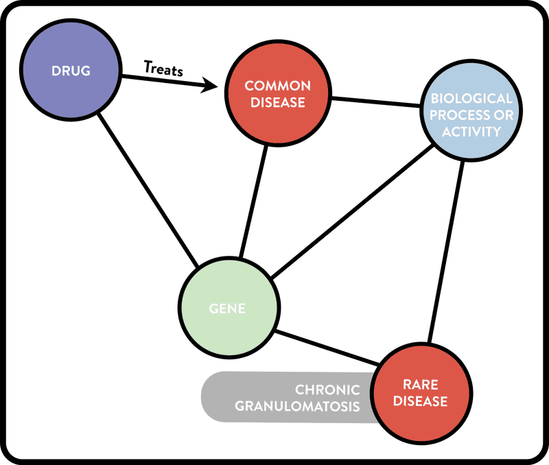 Graphical representation of complex query on chronic granulomatosis